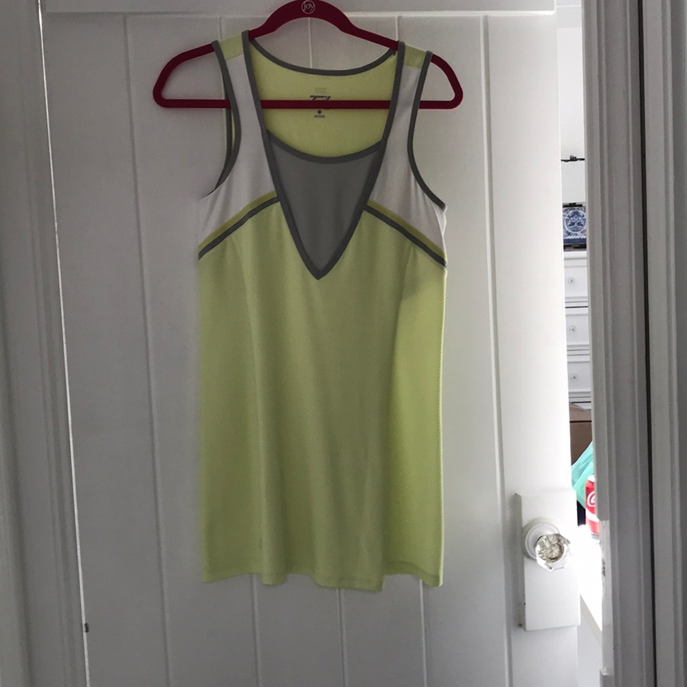 Yellow and gray tennis dress